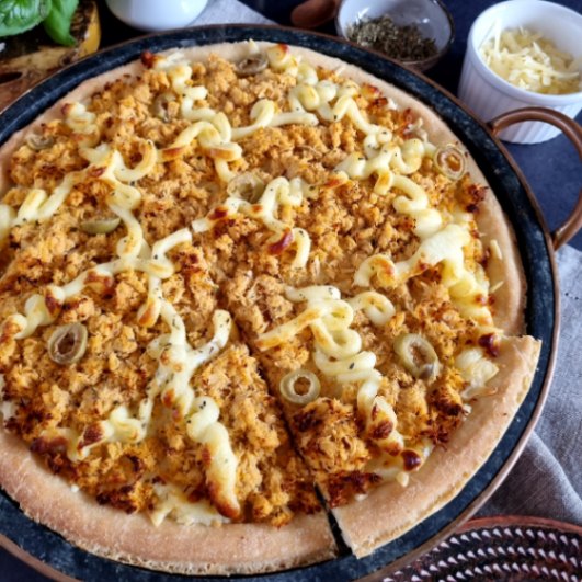 Pizza de Frango Sem Glúten e Sem Lactose